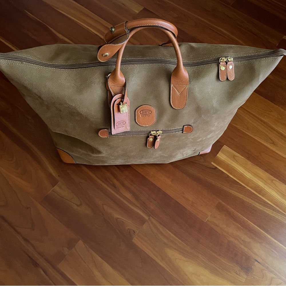Bric's microsuede duffle